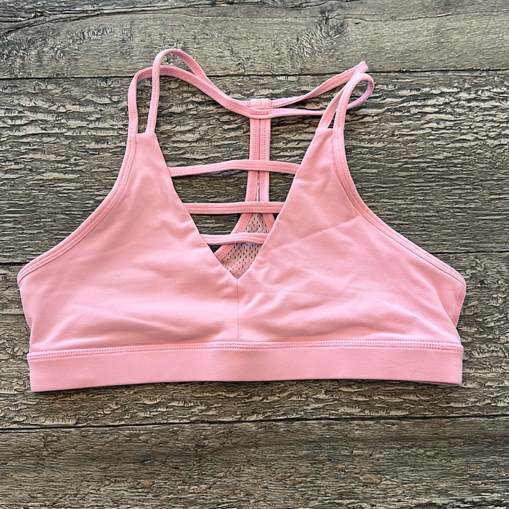 Zyia pink grid bra